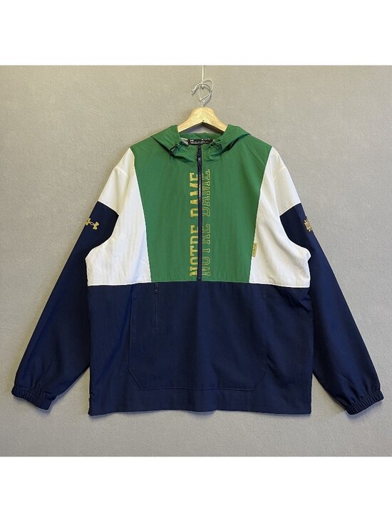 Under Armour Other - Under Armour Notre Dame Fighting Irish Colorblock Jacket Navy Green White XL